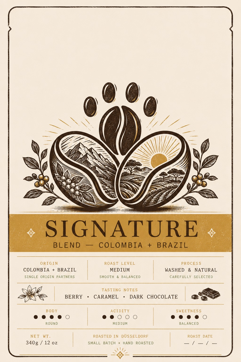 Benny’s Signature Blend, Das Etikett